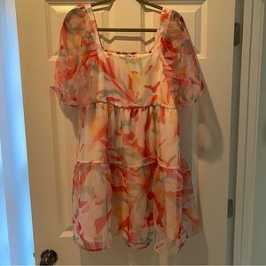 Crosby by Mollie Burch size small sheer floral mini dress